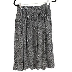 WORTHINGTON Women’s Size 12 Skirt Midi Length Aline Vintage Pleated Black Red